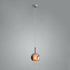 Clear blown glass globe pendant light with G4 LED bulb