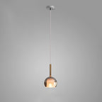 Glo Pendellampe, Tonet Blæst Glasglobus, G4 LED, Dæmpbar