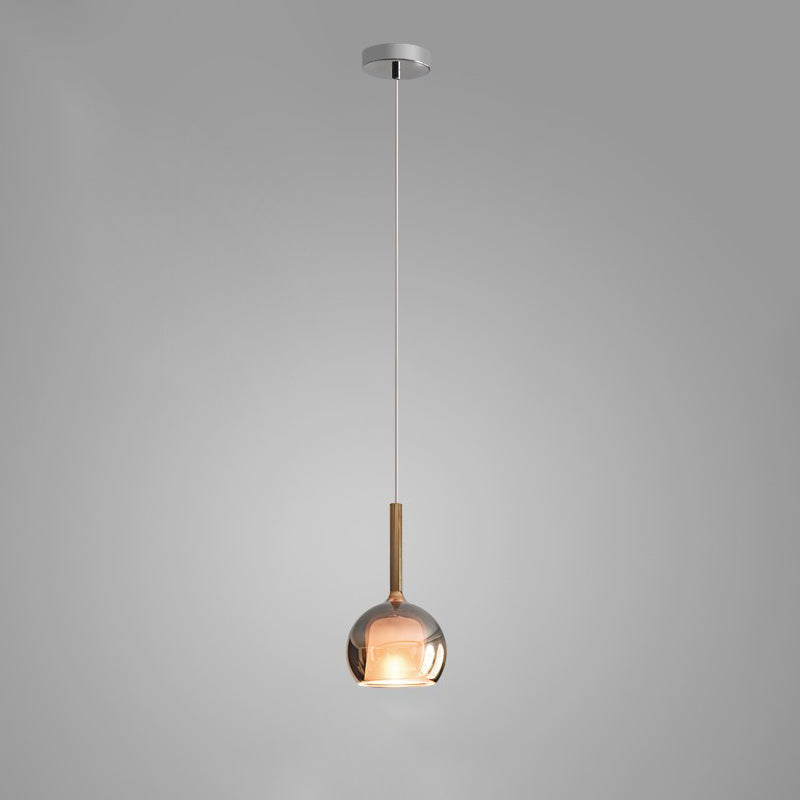 Glo Pendellampe, Tonet Blæst Glasglobus, G4 LED, Dæmpbar
