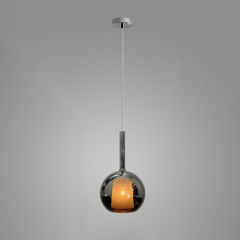 Glo Pendellampe, Tonet Blæst Glasglobus, G4 LED, Dæmpbar