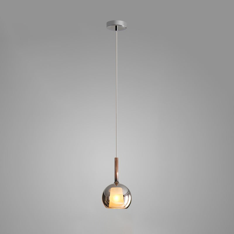 Glo Pendellampe, Tonet Blæst Glasglobus, G4 LED, Dæmpbar