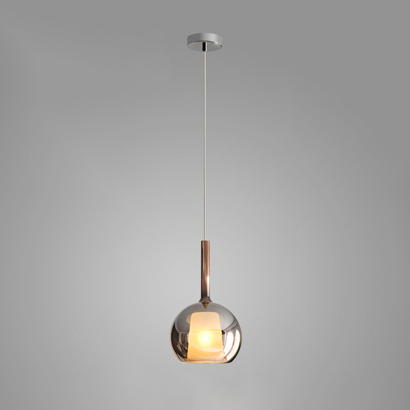 Glo Pendellampe, Tonet Blæst Glasglobus, G4 LED, Dæmpbar