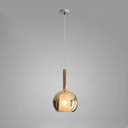 Glo Pendellampe, Tonet Blæst Glasglobus, G4 LED, Dæmpbar