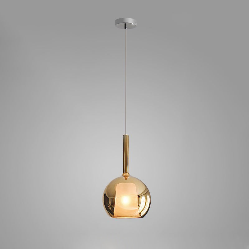 Glo Pendellampe, Tonet Blæst Glasglobus, G4 LED, Dæmpbar
