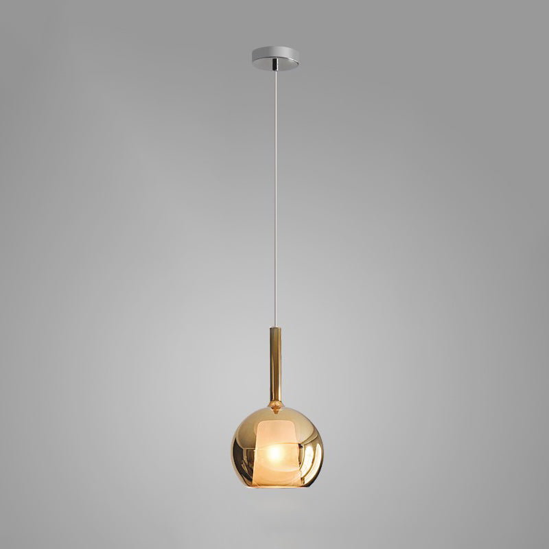 Glo Pendellampe, Tonet Blæst Glasglobus, G4 LED, Dæmpbar