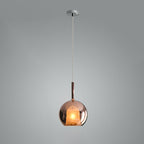 Blown glass globe pendant light with replaceable G4 bulb