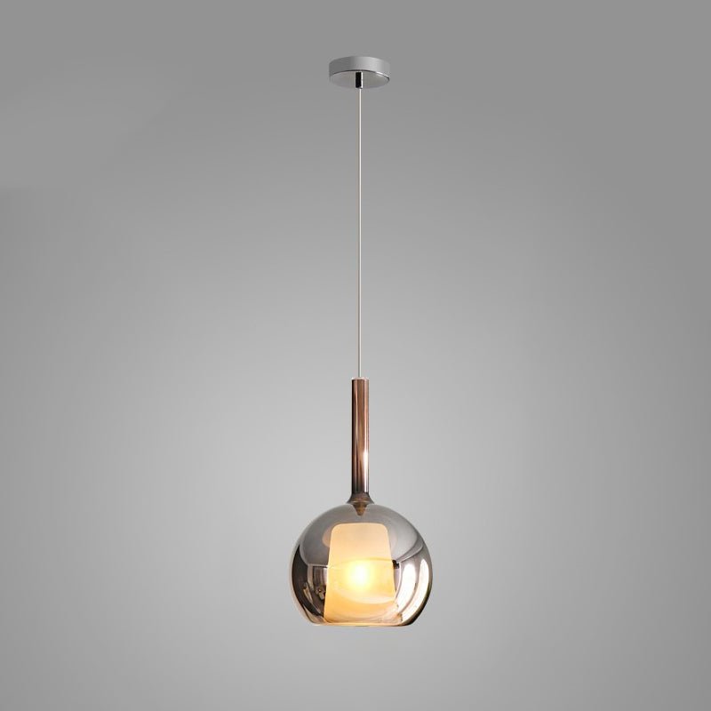 Glo Pendellampe, Tonet Blæst Glasglobus, G4 LED, Dæmpbar