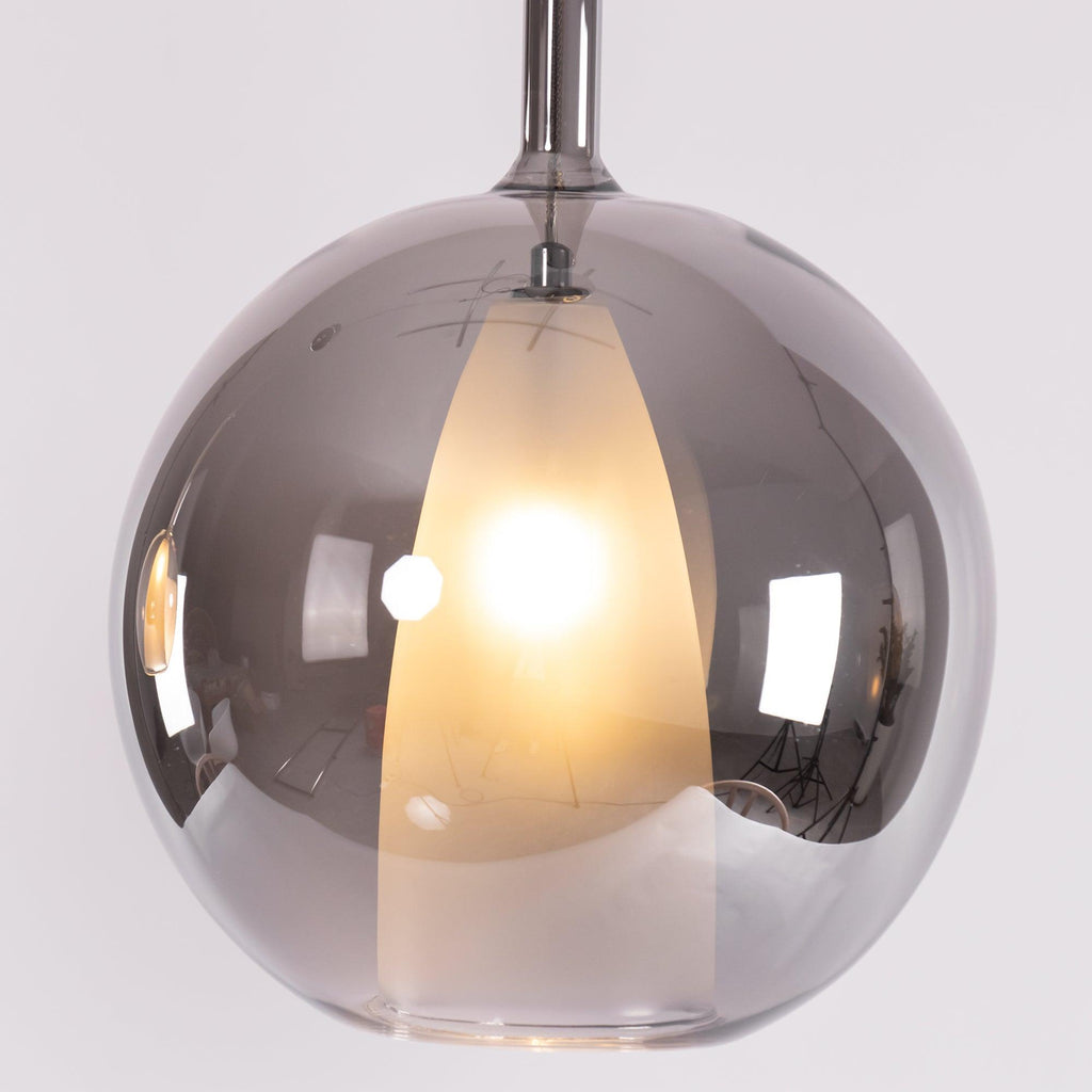 Glo Pendellampe, Tonet Blæst Glasglobus, G4 LED, Dæmpbar