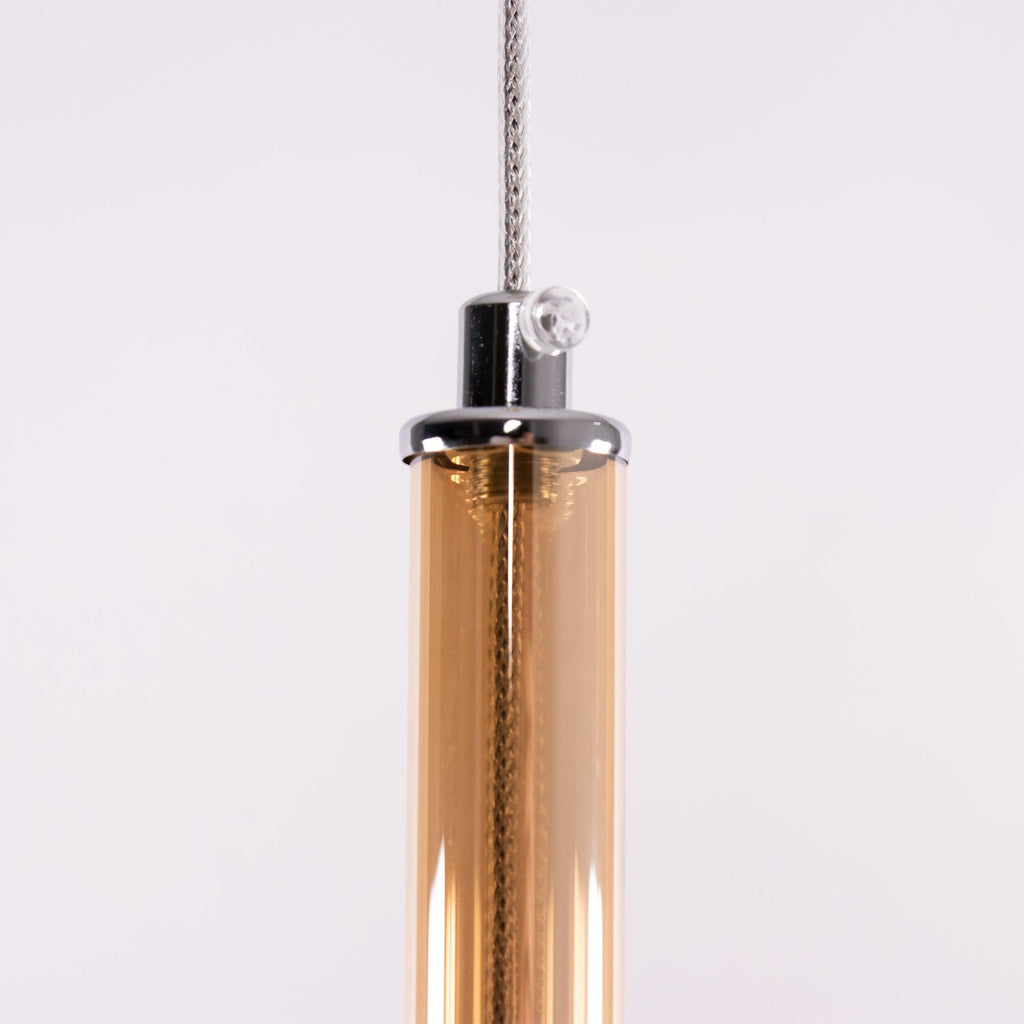 Glo Pendellampe, Tonet Blæst Glasglobus, G4 LED, Dæmpbar