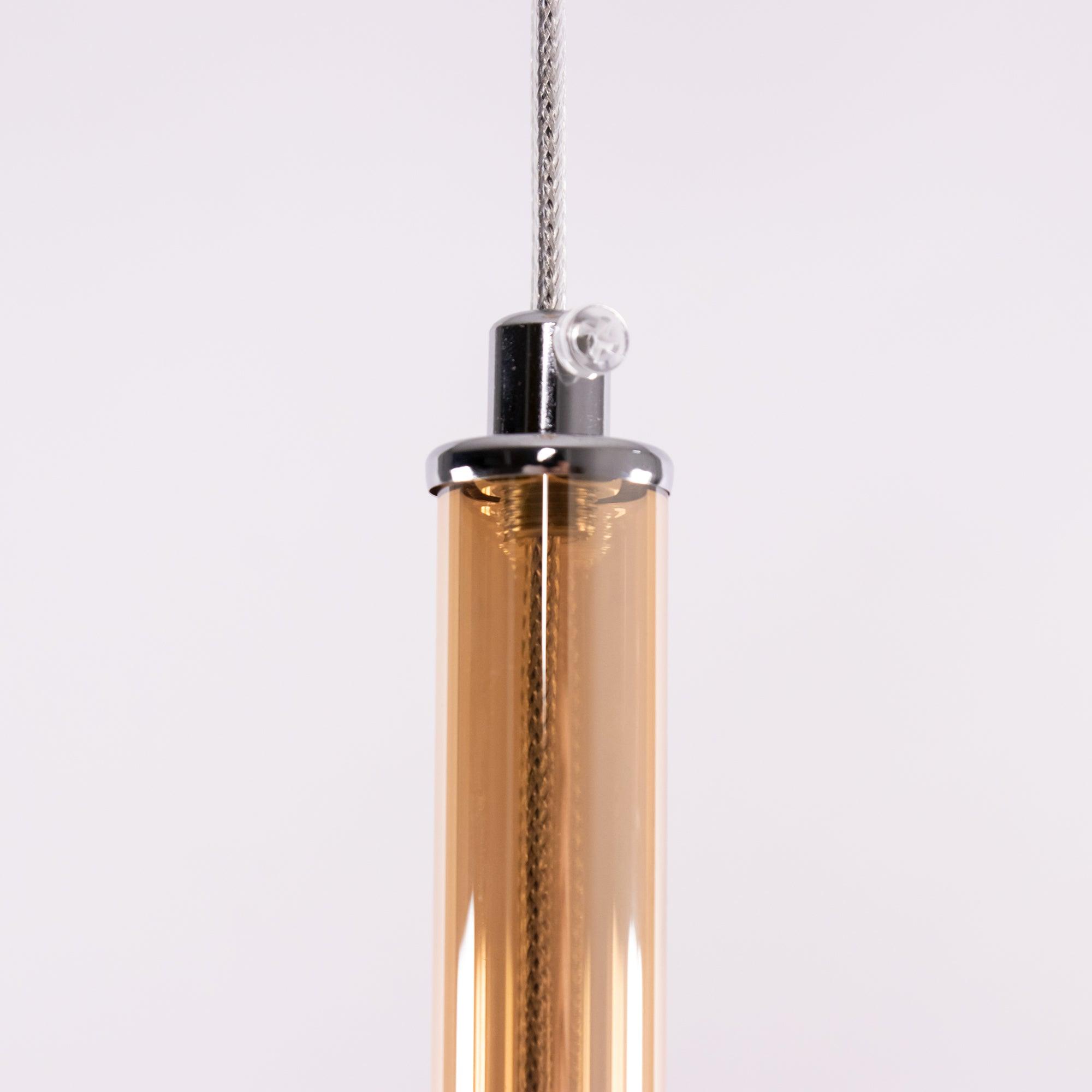 Glo Pendellampe, Tonet Blæst Glasglobus, G4 LED, Dæmpbar