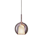 Glo Pendellampe, Tonet Blæst Glasglobus, G4 LED, Dæmpbar