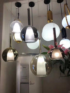 Glo glass globe pendant light with warm G4 LED glow
