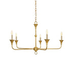 Candle chandelier shown in gold leaf finish