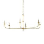 Candle chandelier gold leaf finish detail