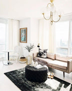Gooseneck Chandelier, Wrought Iron, White Glass Globes, E14