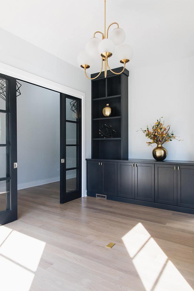 Gooseneck Chandelier, Wrought Iron, White Glass Globes, E14