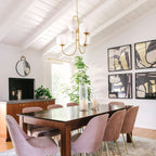 Gooseneck Chandelier, Wrought Iron, White Glass Globes, E14
