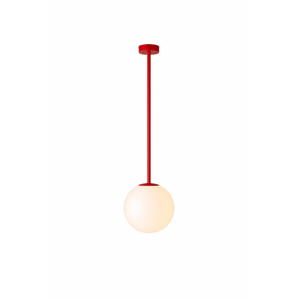 Six-head glass pendant light with sculptural multi-directional arms