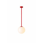 Six-head glass pendant light with sculptural multi-directional arms