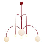 Pendant Light, Gran Finale 6-Head Glass Suspension, G9, Hardwired
