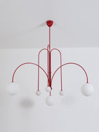 Pendant Light, Gran Finale 6-Head Glass Suspension, G9, Hardwired
