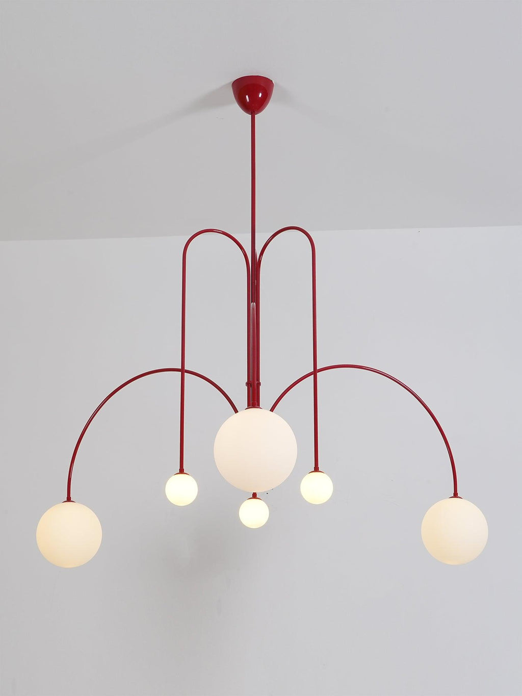 Pendant Light, Gran Finale 6-Head Glass Suspension, G9, Hardwired