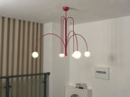 Pendant Light, Gran Finale 6-Head Glass Suspension, G9, Hardwired