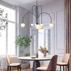 Pendant Light, Gran Finale 6-Head Glass Suspension, G9, Hardwired