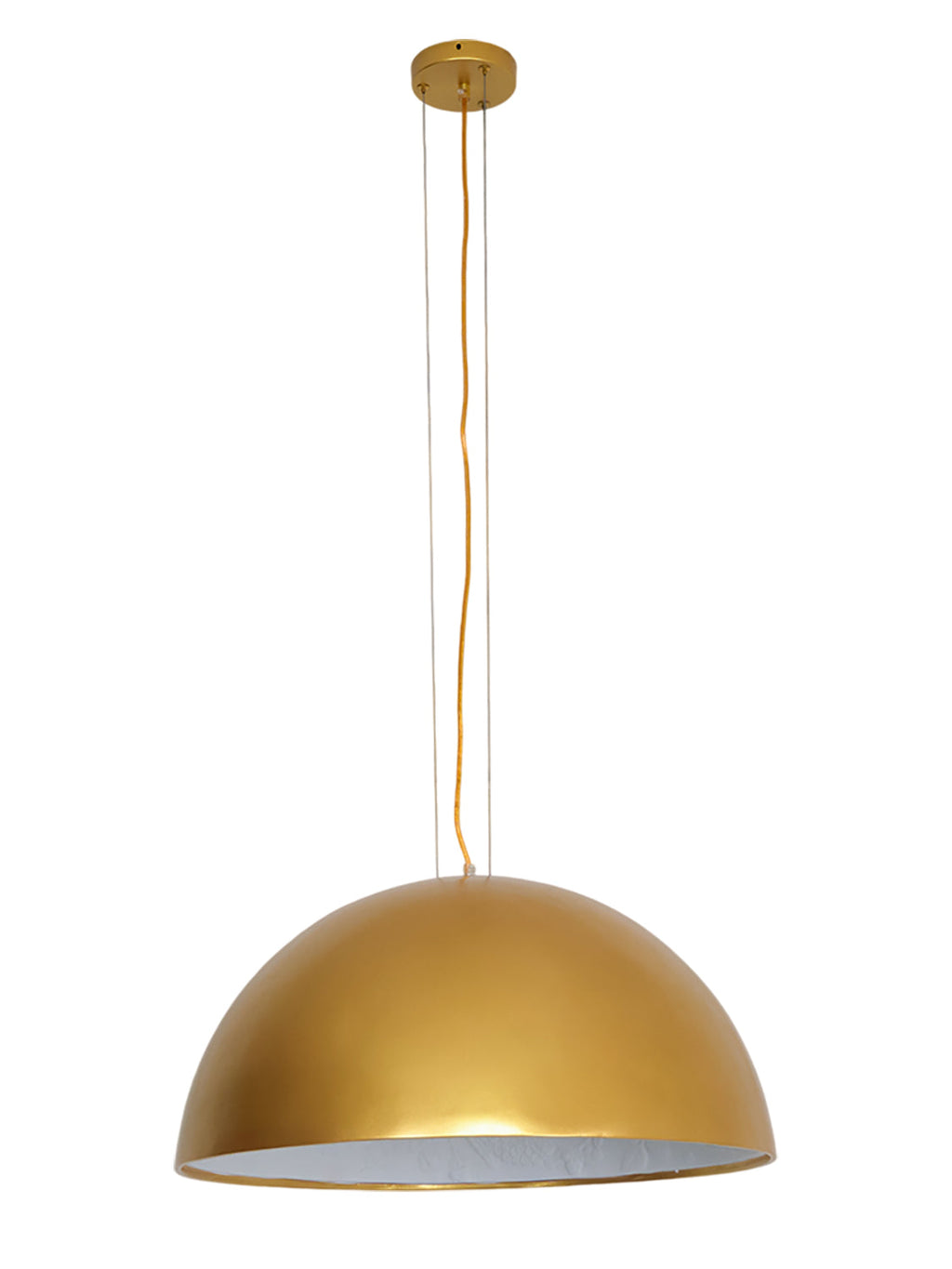 Pendant Light, Cast Plaster Hemisphere Diffuser, E27, 6 Finishes