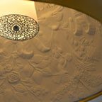 Pendant Light, Cast Plaster Hemisphere Diffuser, E27, 6 Finishes