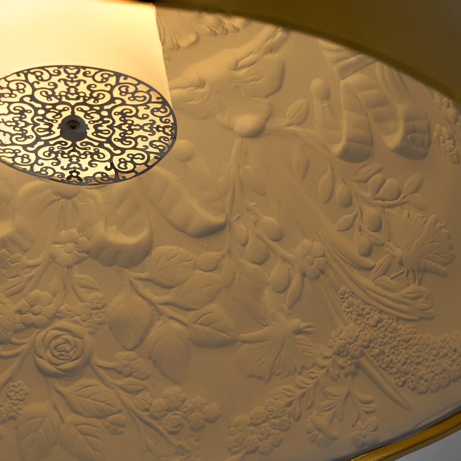 Pendant Light, Cast Plaster Hemisphere Diffuser, E27, 6 Finishes