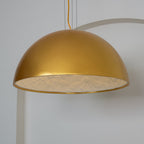 Pendant Light, Cast Plaster Hemisphere Diffuser, E27, 6 Finishes