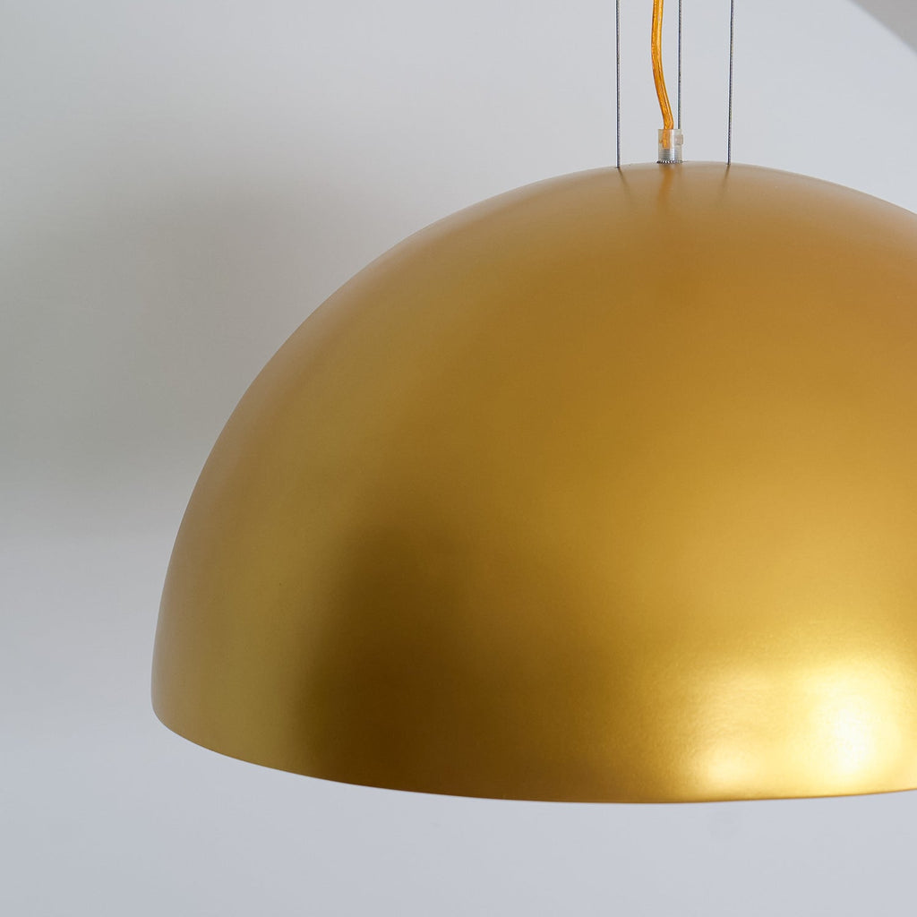 Pendant Light, Cast Plaster Hemisphere Diffuser, E27, 6 Finishes