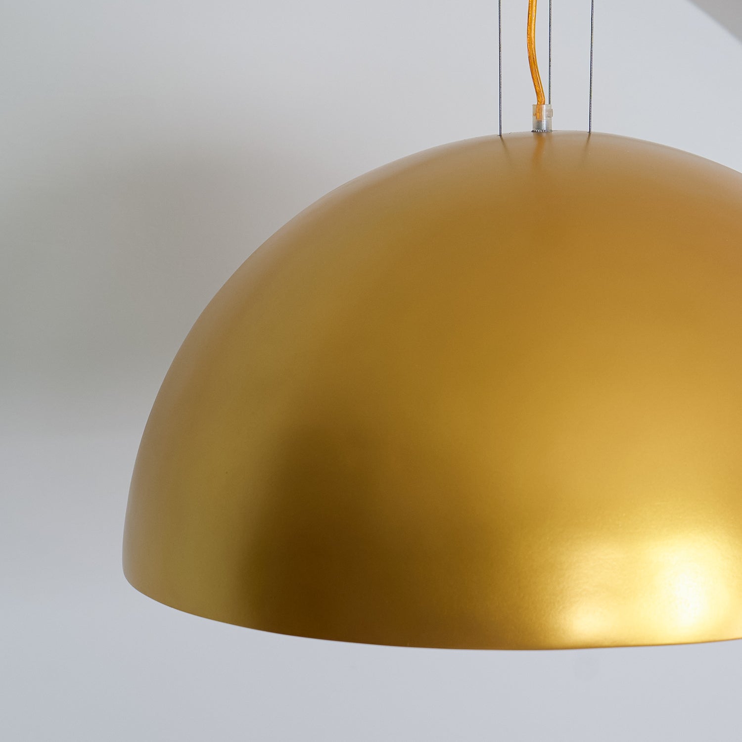 Pendant Light, Cast Plaster Hemisphere Diffuser, E27, 6 Finishes