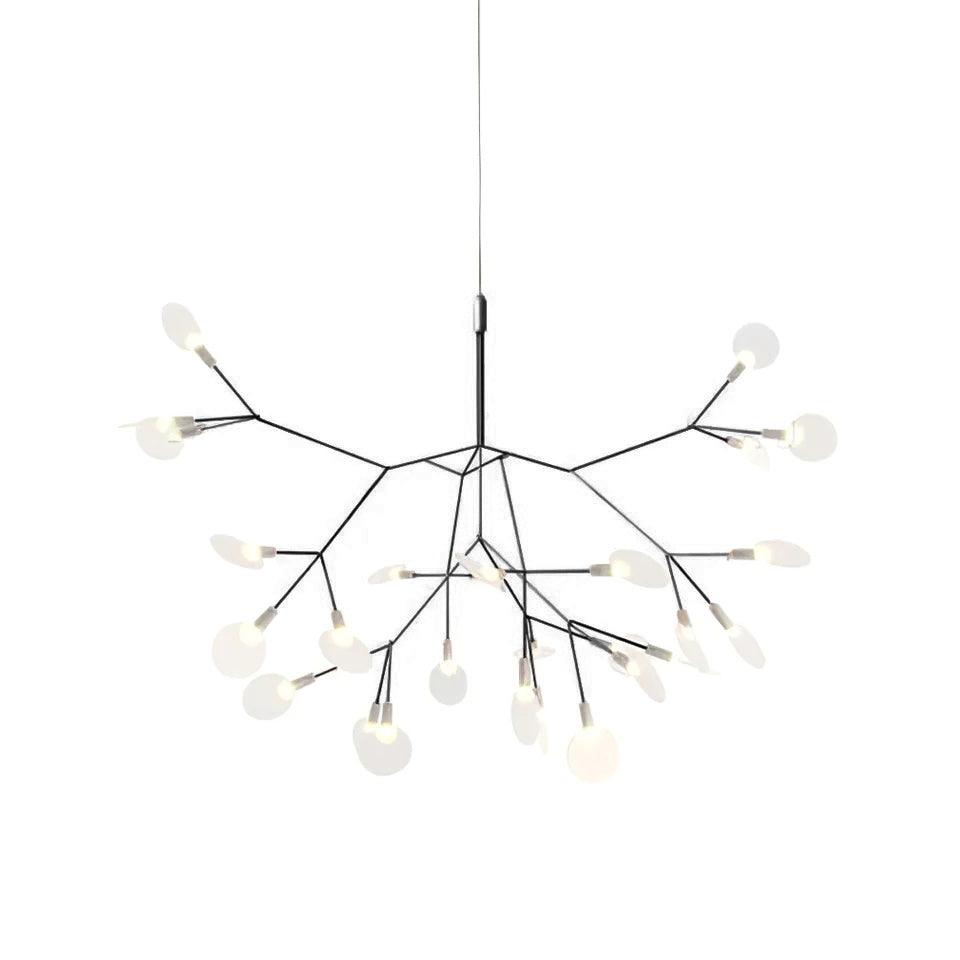 Firefly LED Chandelier, Black Branch Design, Dimmable, 30-135 Heads
