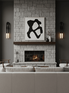 Nickel horsehair wall lamp mounted beside seating