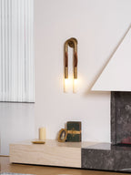 Horsehair Wall Lamp, Wrought Iron, White Glass Shade, G9, 3000K