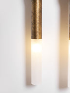 Horsehair Wall Lamp, Wrought Iron, White Glass Shade, G9, 3000K