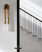 Horsehair Wall Lamp, Wrought Iron, White Glass Shade, G9, 3000K