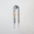 Horsehair Wall Lamp, Wrought Iron, White Glass Shade, G9, 3000K