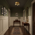 Hugo ceiling light with directional spotlights over a hallway