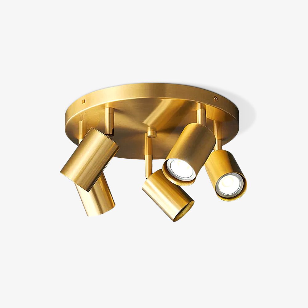 Hugo Spotlight Ceiling Light, Metal & Brass, GU10, 3 or 5 Heads
