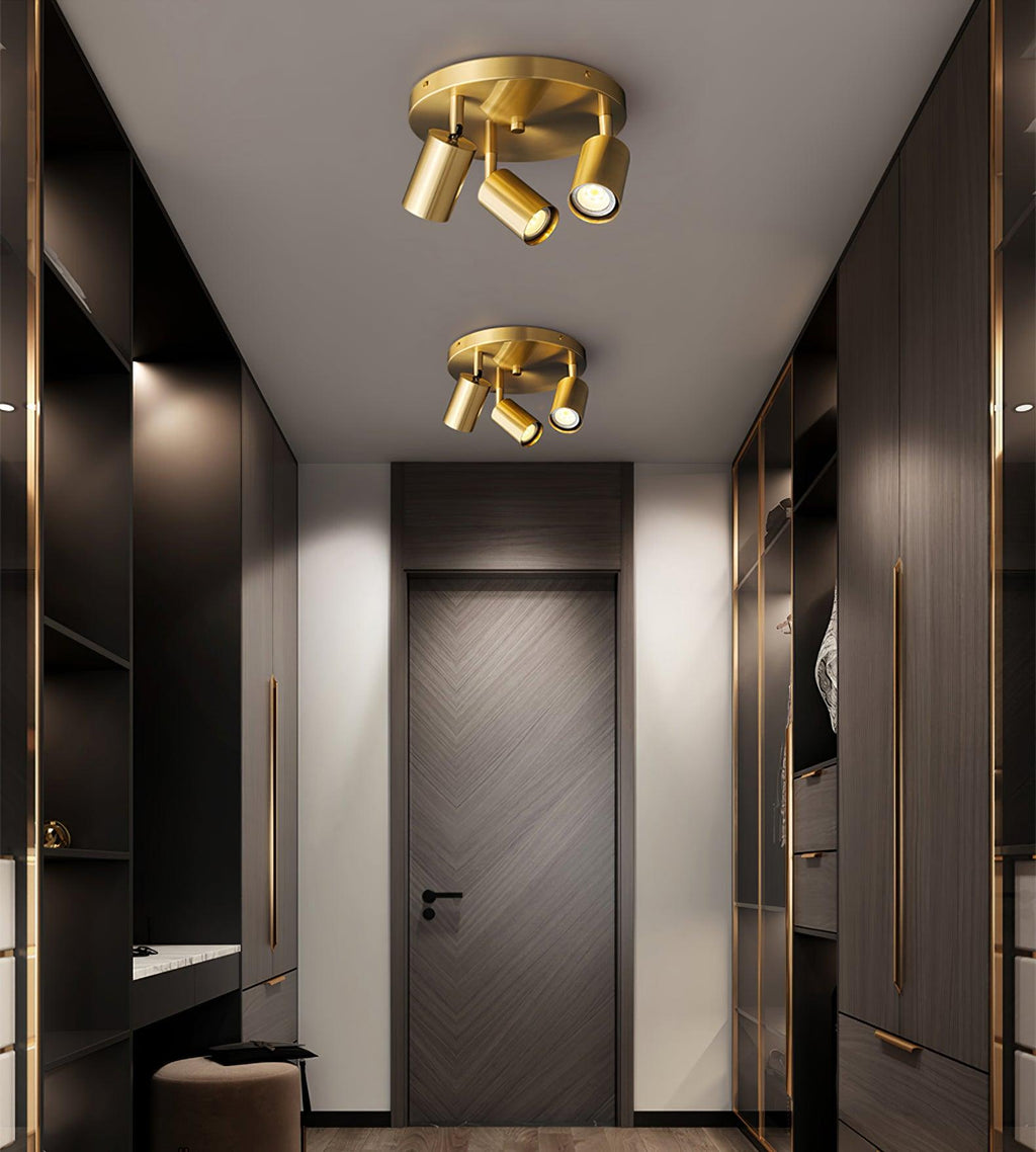 Hugo ceiling light spotlights directing light across a space