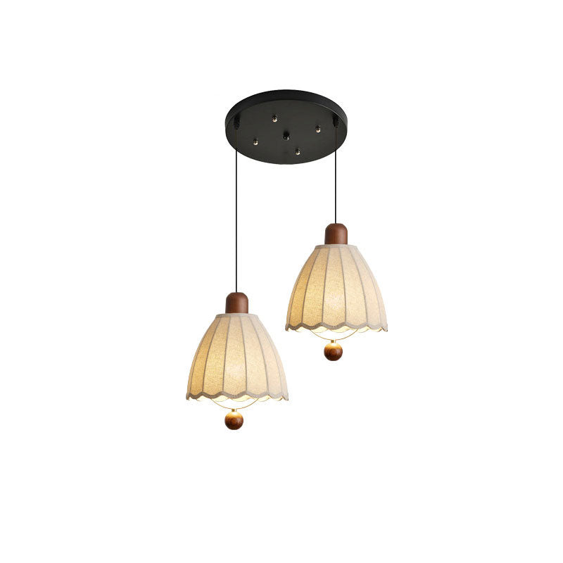 A round ceiling plate holds two of these Clérachic pendants, shown side by side on white.