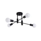 Branching Multi-Arm Ceiling Light, Round Glass Globe Diffusers