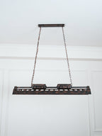 Lysekrone, rustent jern industrielt steampunk, E27 Edison-fatninger, fast installation