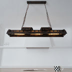 Lysekrone, rustent jern industrielt steampunk, E27 Edison-fatninger, fast installation