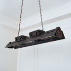 Lysekrone, rustent jern industrielt steampunk, E27 Edison-fatninger, fast installation