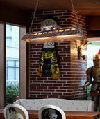 Lysekrone, rustent jern industrielt steampunk, E27 Edison-fatninger, fast installation