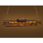 Lysekrone, rustent jern industrielt steampunk, E27 Edison-fatninger, fast installation